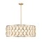 Z-Lite Harden Pendant, 10-Light, 32 In.W x 11.75 In.H, Modern Gold/White 1948P32-MGLD - alternate 1